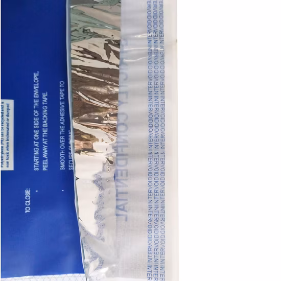 Tamper Evident Proof Evident LDPE Opaque Plastic Bag with Customized Security Tape Used Education