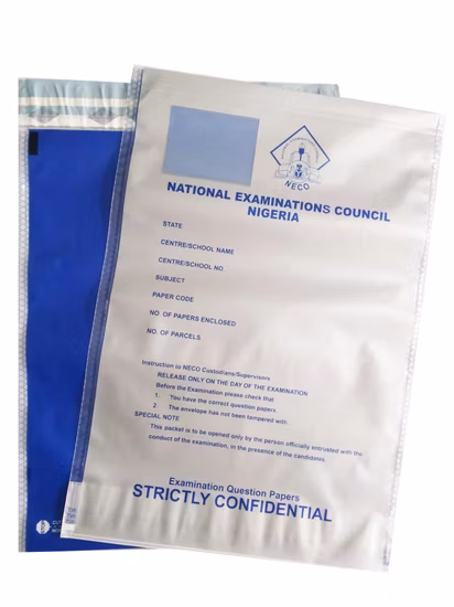 Tamper Evident Proof Evident LDPE Opaque Plastic Bag with Customized Security Tape Used Education